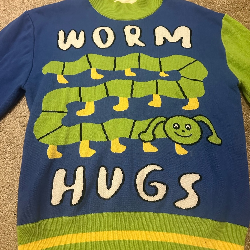 Colorful Worm Hugs Sweater